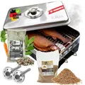 Zite Fishing Räucherofen Edelstahl Set mit Zubehör [Tischräucherofen mit Thermometer inkl. Buchen-Räuchermehl & Räucherlake] Fisch Räucherofen - Forellen, Fleisch, Tofu & Mehr einfachst Räuchern