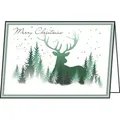 Sigel Designpapier Weihnachtskarte A6 (A5) 220g/qm 25+25 Stück Christmas Forest