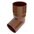 Regenrinnenbogen 67 5° braun Dachrinne System 90 Fallrohrbogen