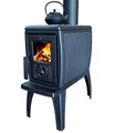 EEK  Gusskaminofen Plamen Trenk mit Herdplatte - 8,9kW