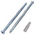 SKIR'CO (20 Stück) Verzinkte 7,5 x 152 mm Betonschrauben, Senkkopf, Mauerwerk Schrauben, Rahmen Befestigungsschraube