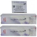 Wella Illumina 2 x 60 ml 10/81 hell lichtblond perl asch Set