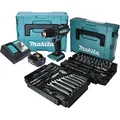 Makita DHP 482 RF1J Akku Schlagbohrschrauber 18 V + 120 tlg. Zubehörset + 1x Akku 3,0 Ah + Ladegerät + Makpac