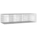 vidaXL Kaninchenkäfig 4 Paneele 217x79x54 cm Verzinktes Eisen Haustierkäfig