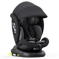 XOMAX 946i Kindersitz drehbar 360° mit ISOFIX, Liegefunktion I mitwachsend I 0-36 kg, 0-12 Jahre, Gruppe 0/1/2/3 I 5-Punkt-Gurt und 3-Punkt-Gurt I Bezug abnehmbar, waschbar I ECE R129