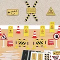 Wichteltür Zubehör Baustelle Set 35 Stück Weihnachten Verkehrsschilder Kinder