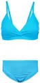 Aquarti Mädchen Bikini Set Bustier Bikinislip Zweiteiliger Badeanzug, Farbe: 039 Jacquard Punkte Türkis, Größe: 164