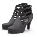 LASCANA Stiefel, Boots, Stiefelette mit Cut-Outs VEGAN schwarz 41