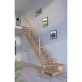 STARWOOD Systemtreppe "Lindos", Eichenholz, 13 Stufen, max. Geschosshöhe 300 cm - braun