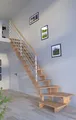 Holztreppe Lindos (Eiche) in  ¼ gewendelter Ausführung links-80 cm-Design Gel...