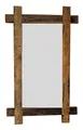 Spetebo Massiv Holz Wandspiegel rustikal - 90x55 cm - Garderobenspiegel Flurspiegel Spiegel Badspiegel