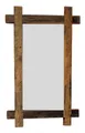 Spetebo Wandspiegel Holz Wand Spiegel eckig - 90 cm - rustikal, aus altem Holz