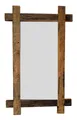 Massiv Holz Wandspiegel rustikal - 90x55 cm - Garderoben Flur Spiegel Badspiegel