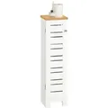SoBuy Freistehend Toilettenrollenhalter Badezimmer MDF Weiß BZR85-W