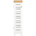 Bzr85-w Freistehend Toilettenrollenhalter Toilettenschrank Toilettenpapieraufbewahrung Badregal Badschrank Seitenschrank Badmöbel Weiß-natur Bht Ca: 20x75x18cm - Sobuy