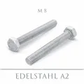 DIN 933 - Sechskantschraube A2 - Vollgewinde - M8x20 - 200 Stück