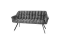 riess-ambiente Sitzbank PAPILLON - 165cm champagner beige mit Lehnen schwarzes Metallgestell Esszimmer