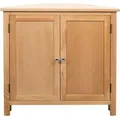 vidaXL Eckschrank 80x33,5x78 cm Massivholz Eiche - Braun