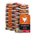 Holzpellets Red Palette 975 kg (65 x 15 kg) - 6mm Hartholz Pellets mit hohem Heizwert & geringem Ascheanteil - Premium Heizpellets als Sackware für Feuerrohr, Kamin, Ofen oder Grill