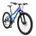BIKESTAR Hardtail Aluminium Mountainbike 26 Zoll, 21 Gang Shimano Schaltung mit Scheibenbremse | 16 Zoll Rahmen MTB Erwachsenen- und Jugendfahrrad | Blau