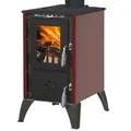 ECOfoxx Kaminofen mit Herdplatte 806 IGLO burgundy, 10,60 kW