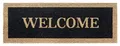 Hanse Home Kokos Fußmatte Schmal für Innen - Schmutzfangmatte Natur, Kokosmatte Welcome, Fußabtreter rutschfest für Flur, Terrasse, Eingangsbereich - 27x70cm