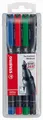 STABILO OHPen universal Folienstifte-Set 1.0 mm Mehrfarbig 843/4