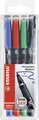 Stabilo® 843/4 Folienschreiber OHPen universal Medium permanent 4er Etui