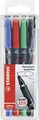 STABILO Permanent-Marker OHPen universal, permanent 4er Etui
