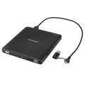 Intenso externes Blu-ray Laufwerk/externer Brenner EOD 500BD Slim, USB 3.2, für Laptop, Desktop PC, iMac, MacBook, Windows, MacOS, inkl. kostenloser Brenn-Software Ashampoo Burning Studio, Schwarz