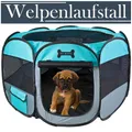 Welpenauslauf faltbar Grün Welpenlaufstall Türkis Tierlaufstall XL 115 cm Petigi