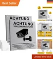 Sicherheitswarnschild Set: 2 Aluminium Schilder 15x15cm für Ihre Privatsphäre