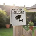 Videoüberwachung Schild 2 Stück Aluminium 15x15cm Warnschild Überwachung
