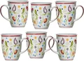 Ritzenhoff & Breker Becher Doppio Shanti, 6-teilig, 6-tlg., Porzellan, Paisley-Blüten-Dekor