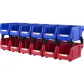 Stapelboxen 12er-Set Sichtlagerboxen Blau Rot langlebig robust platzsparend k...