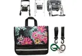 Seniori Aufbewahrungstasche multifunktionale Tasche für Rollstühle UNTER DEM SITZ Rollstuhltasche, 4U - Blumen