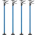 tectake® Baustützen Teleskop Stange 115-290 cm, Baustütze mit Auflageplatten mit Kugelgelenk, Montagestütze je 30 kg Tragkraft, Spannstange, Montagehilfe für Deckenverkleidung - blau, 4er Set