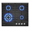 GASLAND Gas-Kochfeld GH604BF, 4-flammiges Kochfeld, 60 cm, 8000 W, Wok-Brenner, LPG/Erdgas