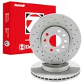 ZIMMERMANN 600.3262.70 2x Bremsscheiben Vorne Ø340mm innenbelüftet gelocht schwimmende Bremsscheibe Aluminium-Bremsscheibentopf Kompatibel mit VW Golf VII Schrägheck 5G1, BQ1, BE1, BE2 8S0615301