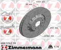 ZIMMERMANN 2x Bremsscheibe vorne Ø340 Innenbelüftet Gelocht für VW Passat