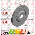 2x Zimmermann Bremsscheibe FORMULA Z 600.3262.70 Höhe 50 mm Lochkreis 112 mm