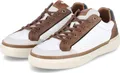 Bullboxer Herren Low Sneaker Weiß Braun Glattleder Größe: 45