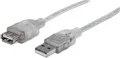 MANHATTAN USB Kabel A -> A St/Bu 3.00m silber Verl.