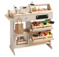 howa Kaufladen, aus Holz natur, beige inklusive 40 teiligem Kaufladenzubehör