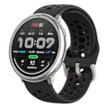 Amazfit Active 2 Smartwatch 44mm, GPS-Karten mit Richtung, Fitness-Tracker, 10-Tage-Akku, Schlafüberwachung, 160+ Sportmodi, wasserabweisend, für Android & Apple iPhone, schwarzes Silikon