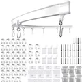 flexible vorhangschiene 5 meter gebogen schiene für badezimmer büro hotel rau...