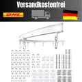 Biegbare Duschen-Vorhangschiene | 5m Gebogen | Silber