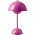 &Tradition - Flowerpot Akku Tischleuchte VP9 mit magnetischem Ladekabel, glänzend, tangy pink