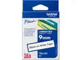 Schriftbandkassette Brother TZe-221, selbstklebend, L 8 m x B 9 mm, weiß/schwarz
