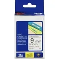 Schriftband TZE-221 weiß, 9 mm, Schwarz auf Weiß, Retail